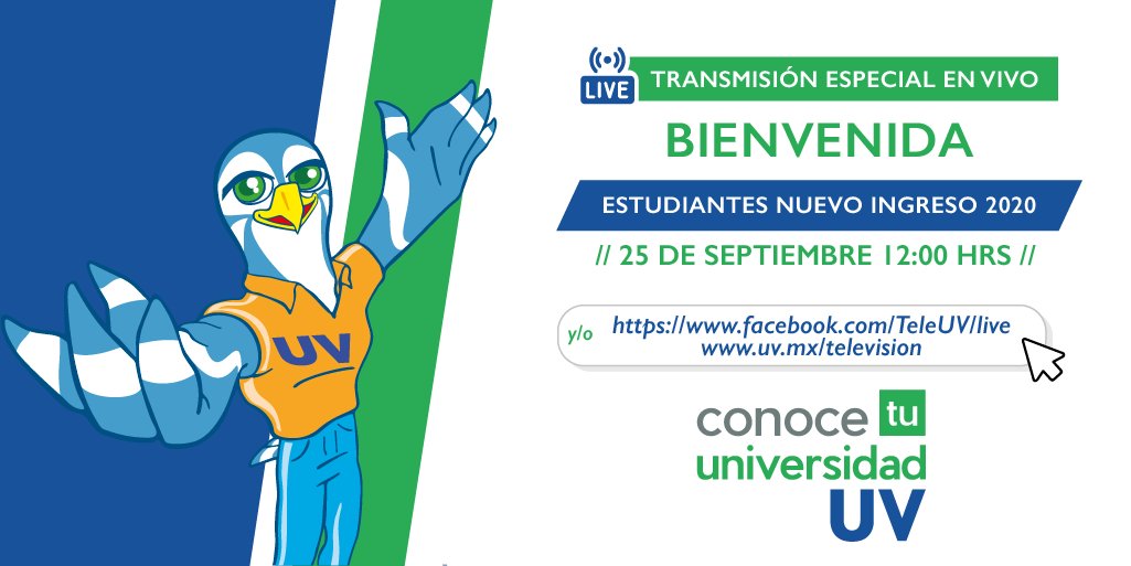 TeleUV's tweet photo. ¡Asiste virtualmente a tu bienvenida! Sintonízanos y conoce tu nueva casa 📺. https://t.co/FXa9IAcufj