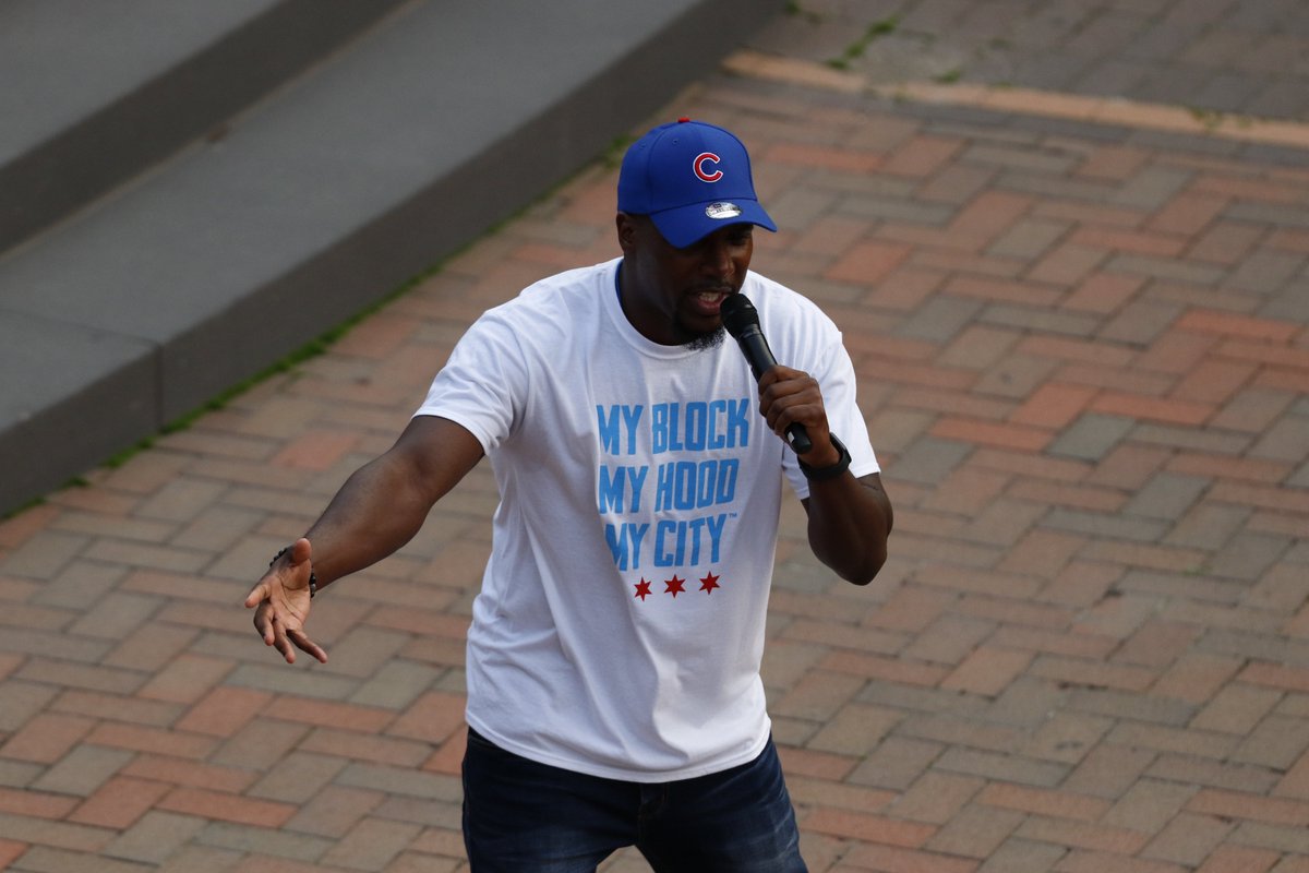 Joined by  @jahmal_cole from  @mbmhmc, today’s Associate Rally for Change sets in motion activities the Cubs will support around voter registration and education.