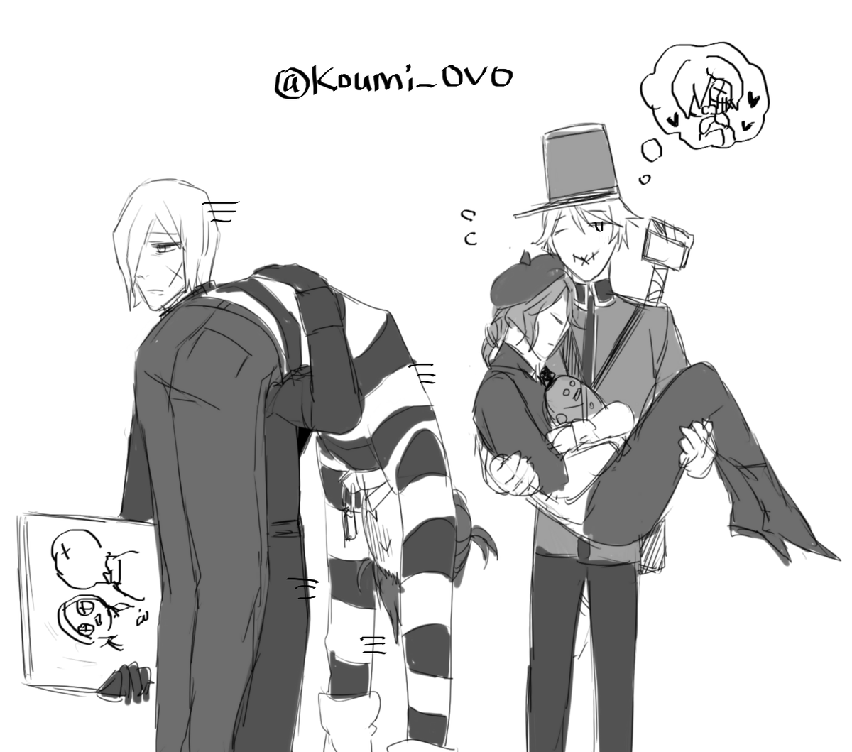 It looks like⌛️single mother with two dogs✉️? and ⛓️?️two sons【wait! 