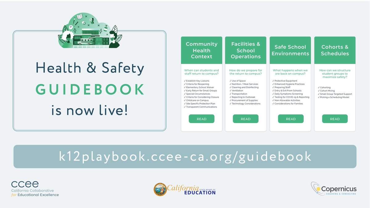 CCEECA's tweet photo. Learn more about the NEW Health &amp; Safety Guidebook https://t.co/ZJ2DpmdoAI created by  @CCEECA w/ @SBECalifornia  &amp; @teamcopernicus on a Free Webinar this Wednesday 9/23/20 at 3 PM PST 
Sign up here https://t.co/sZlNohILd1 
 
#COLPlaybooks #ComeBackCalifornia https://t.co/Gc4xLNyT6z