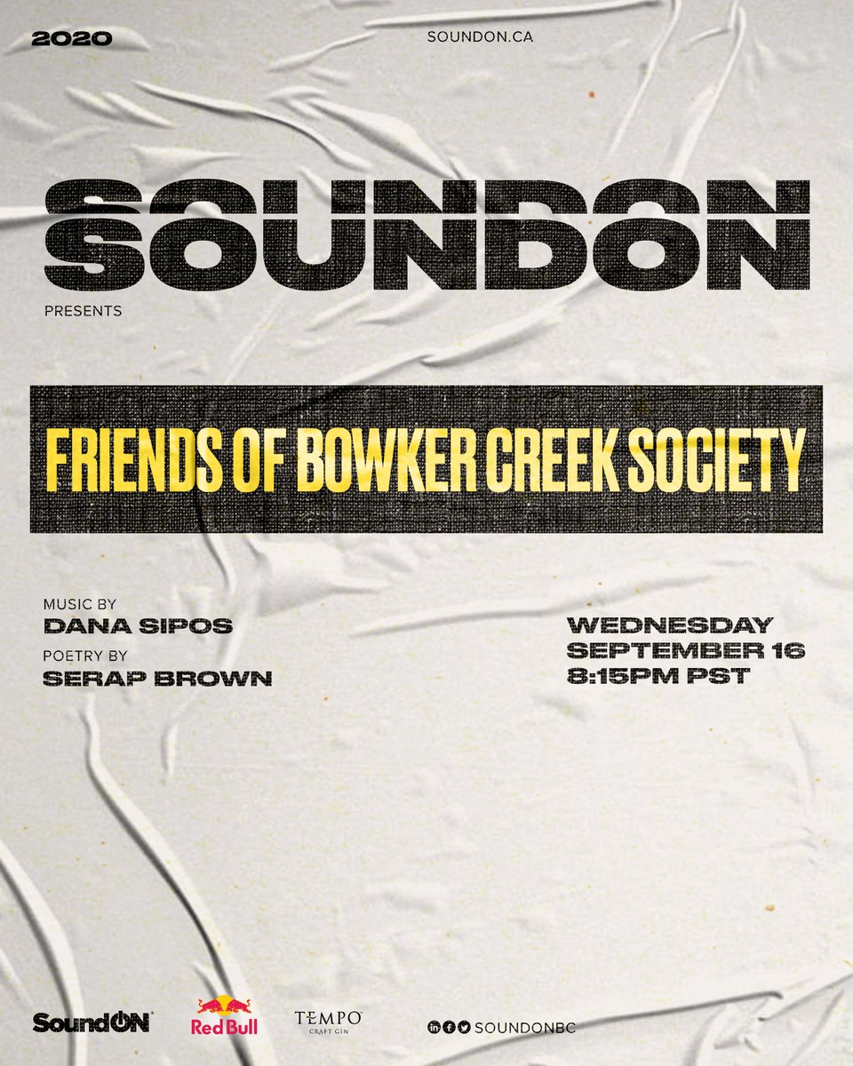 soundonbc's tweet photo. Coming up 🔜 ⁠TOMORROW 

✨8:15PM PST⁠⠀
Friends of Bowker Creek Society ⁠⠀
Featuring music by Dana Sipos

✨6:00PM PST⁠⠀
Music In the (Wildlife) Park⁠⠀
Featuring #jplancaster @PMCBAND  #shawnapalmermusic #margitsky #HenrySmall ⁠⠀

TUNE IN ↪️ https://t.co/tvuMRiMBjb https://t.co/E1nzecniqy