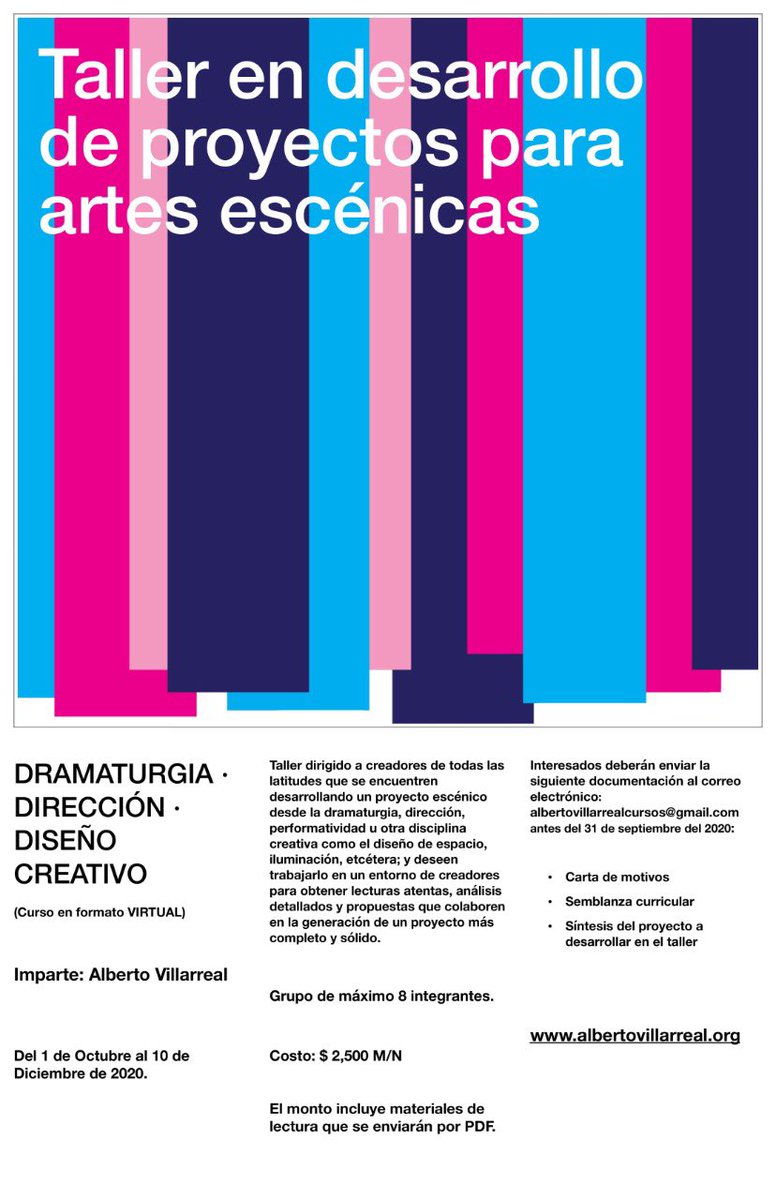 VillarrealAlbe's tweet photo. Taller sobre creación de proyectos escénicos https://t.co/xc7UeRqeGO