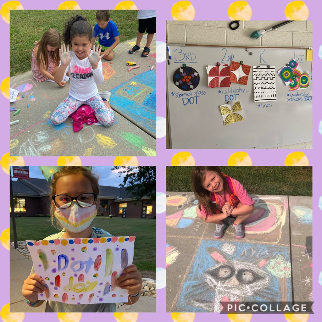 Celebrated our 5th Annual DOT DAY today! Dots, dots everywhere! Make a mark and watch it splatter! Celebrating every child’s artistic abilities! @peterhreynolds <a href="/FHRaccoons/">Foothills Elementary</a> <a href="/MC_Schools/">Maryville Schools TN</a>