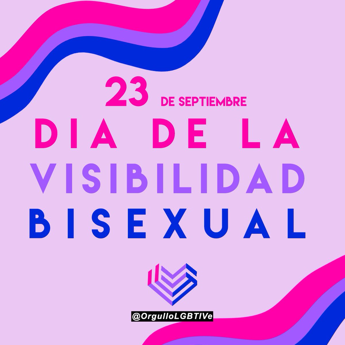 OrgulloLGBTIVE's tweet photo. Hoy 23 de Septiembre Dia de la Visibilidad Bisexual 💖💜💙
#23Sep #VisibilidadBisexual #Bisexual #AmorEsAmor #BiPride #Pride #Pride2020 #LoveIsLove #Bisexuality #OrgulloLGBTIVe #OrgulloLGBTIVenezuela #DiaDeLaVisibilidadBisexual #OrgulloSiempre #OrgulloBisexual https://t.co/mc4phJzi9n