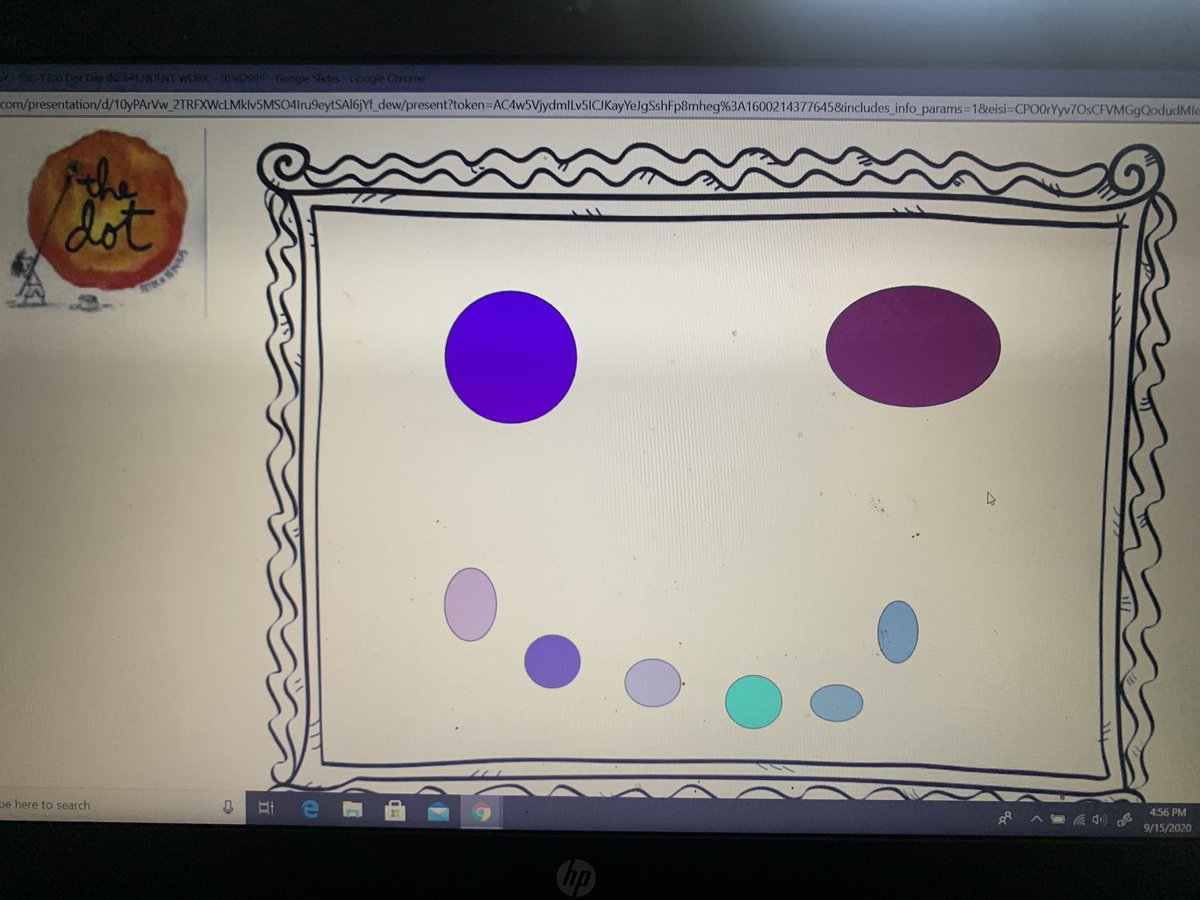 MsEntzminger's tweet photo. Happy International #DotDay2020   Our virtual dots were so creative. Make your mark! #ElToyon @Jen_ElToyon our alternative dots this year. https://t.co/Oy5N1iSKwU