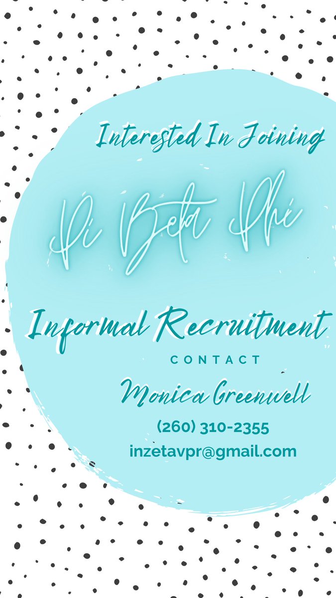 Still interested in joining Pi Phi? We will be holding Informal Recruitment September 22-24th! Contact Monica Greenwell for more info💛😇