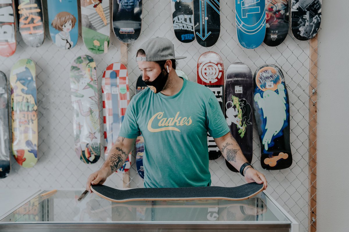 New in town! Check out Caakes. Downtown’s new skate and apparel shop, located off of Ferry st 🤘🏻