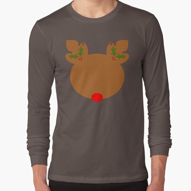 Geekeryart's tweet photo. ✨SHOP: GeekeryArt on #redbubble / #rudolph #reindeer #santa #christmas #xmas #winter #logo #longsleeve #cute #graphicdesign #holiday https://t.co/GdQMC7QkFC