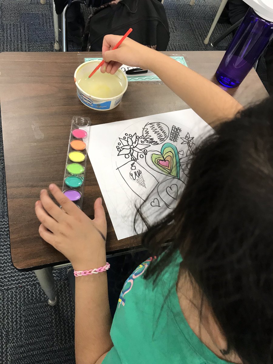 wegner_cindy's tweet photo. Such a nice way to spend a Tuesday - creating dots and thinking about how we can make a mark on the world. 🌎😊#InternationalDotDay  @School_CC https://t.co/Vn1mDOqYtY