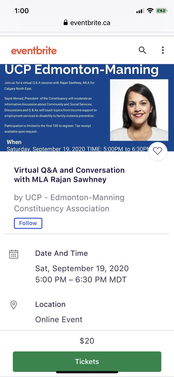 MarieFrRenaud's tweet photo. I’m so glad a bought a $20 ticket to hear @RajanJSaw do a Q&amp;A about disability issues this weekend. 

I did get a refund after they realized how that looked. 🙄

Anyway, I have questions about AISH. I’ll share what I learn. 
#ableg #payforaccess #aish https://t.co/y0mhGXixh2