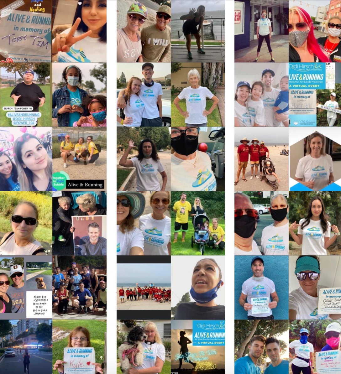 DidiHirsch's tweet photo. Our virtual Alive & Running 5K was a success and we loved seeing your photos -- thank you for tagging us and sharing your experience! Together, we raised over $415,000 for the Didi Hirsch Suicide Prevention Center! Thank you for saving lives!
#aliveandrunning #didihirsch https://t.co/hv4nGqswnu