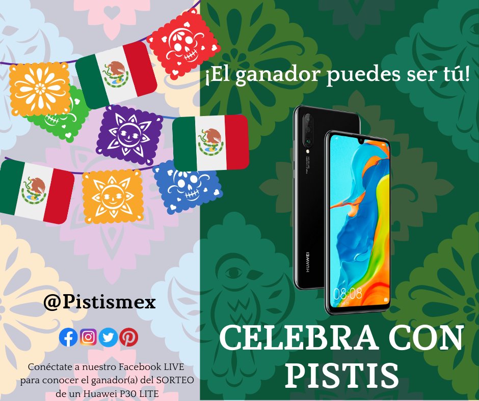 pistismex's tweet photo. ¡Queda 1 día para participar! 🤩 TU PUEDES SER EL GANADOR 🥳
Completa los pasos del #sorteo2020 para ganar un Huawei P30 LITE.
Conéctate a nuestro Facebook LIVE  mañana a las 12:00 pm 😁
👇Si todavía no completas los pasos chécalos aquí 👇
https://t.co/ZdpPjQwlmF https://t.co/x4U1b7ivo8