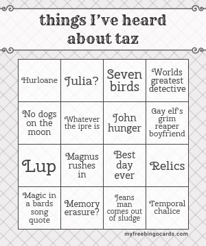 Hey folks. This is my taz balance livetweet thread but with a fun twist! I’m playing bingo with out of context spoilers I’ve heard as they show up :-) I’m on episode two.