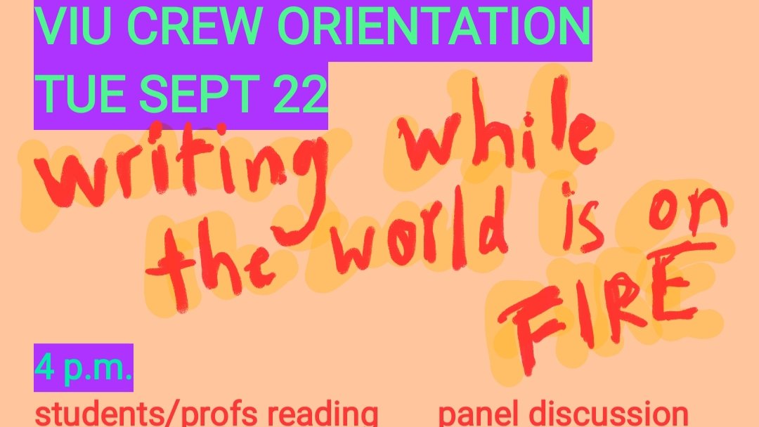 viucrew's tweet photo. CREW Orientation! Online via Zoom, Sept 22, 4 p.m. If you're not a CREW student, contact the dept chair for link. For CREW students, link is coming on the 21st https://t.co/sQtnqtLcn1
