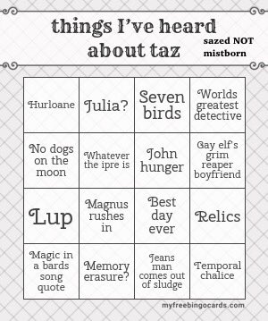 Oh I forgot about another thing that needs to be on the bingo. Ok gang lets go