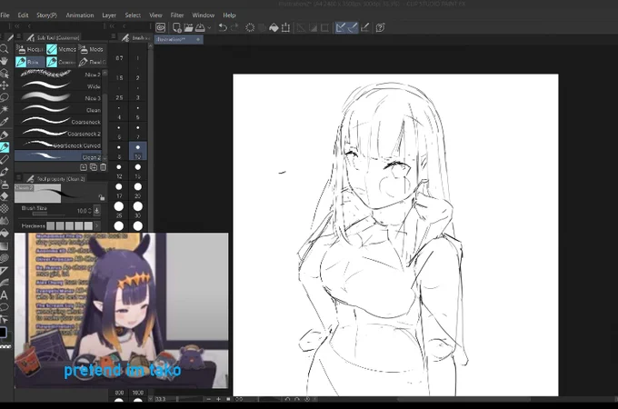 I stream where I pretend I'm ninomae https://t.co/dmqIX2OUNO 