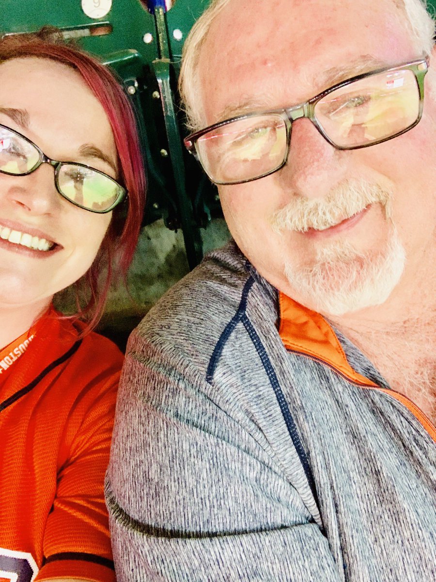 KittermanAngie's tweet photo. @astros @JuliaMorales got my love for the game from my dad! And of course our shared love of the Astros https://t.co/GUyyokRWRT