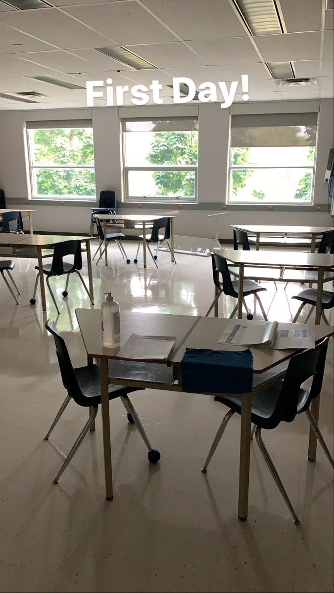 MissBoodram's tweet photo. Hope everyone’s first day was not TOO stressful. So many changes, it’s definitely overwhelming. We can do this! #schoolsreopening #school #firstdayofschool https://t.co/pRo78T1Ev8