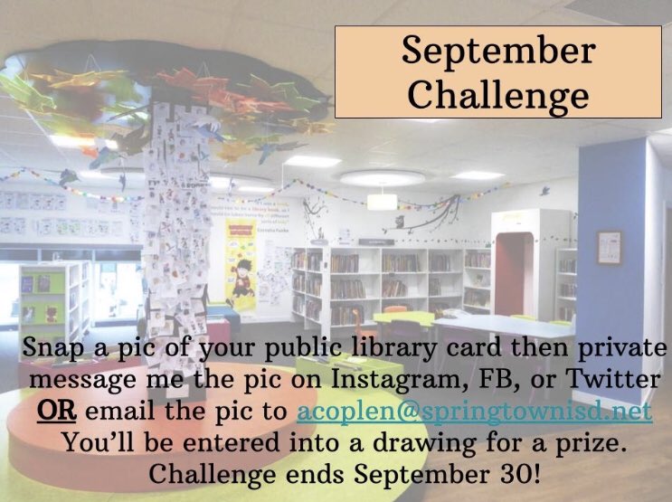sis_library's tweet photo. SIS Students - September Challenge https://t.co/JU8KdPghV0