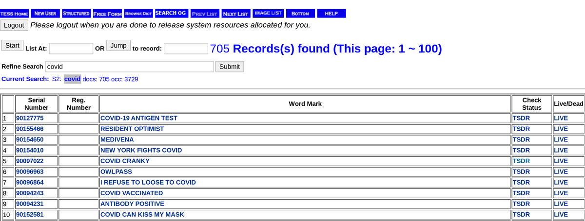 One thing we can do with a free form search is specify which search fields we want to search.Another thing we can do is not specify particular fields (effectively searching them all).Here, our search returns results where covidappears in any of the indexed fields: