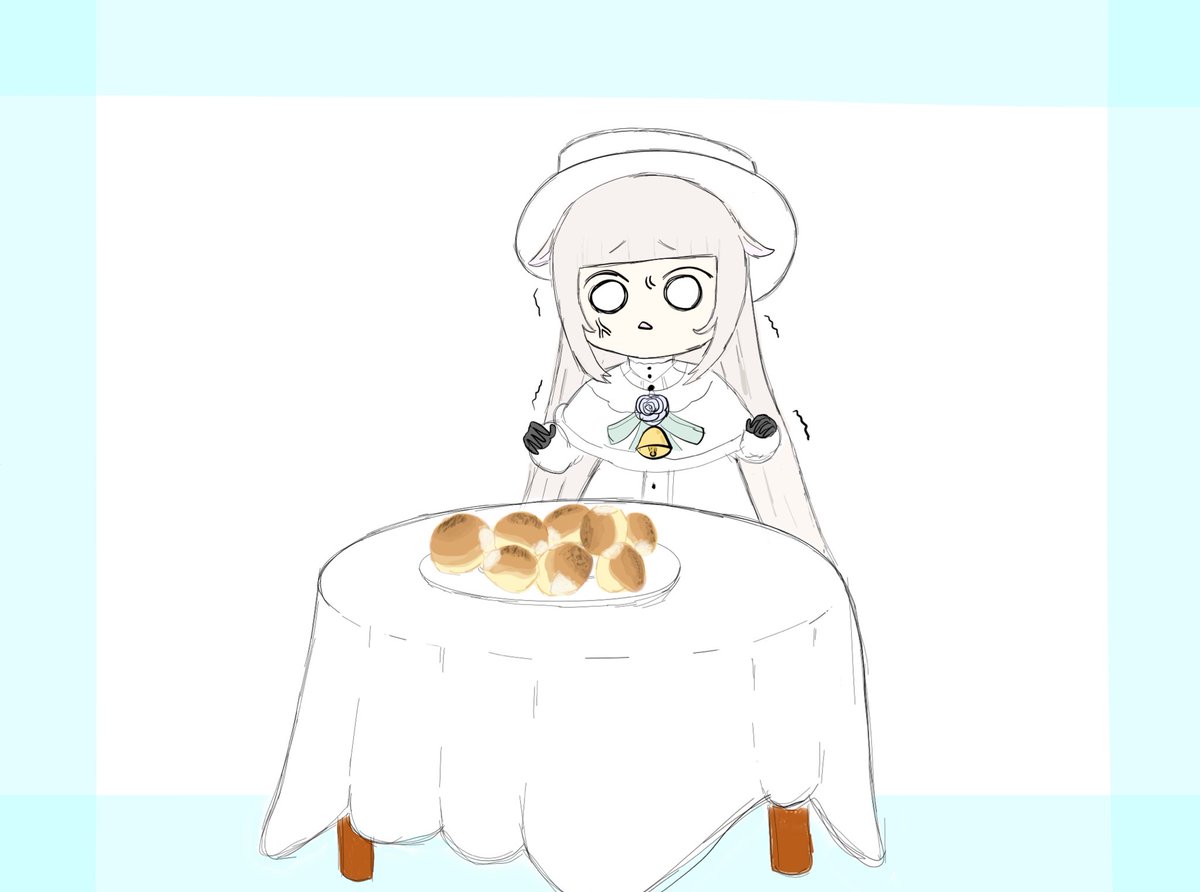 「ちぎりパンをちぎられてたメリーミルクさん
#Merry_at 」|電脳かぼちゃのイラスト