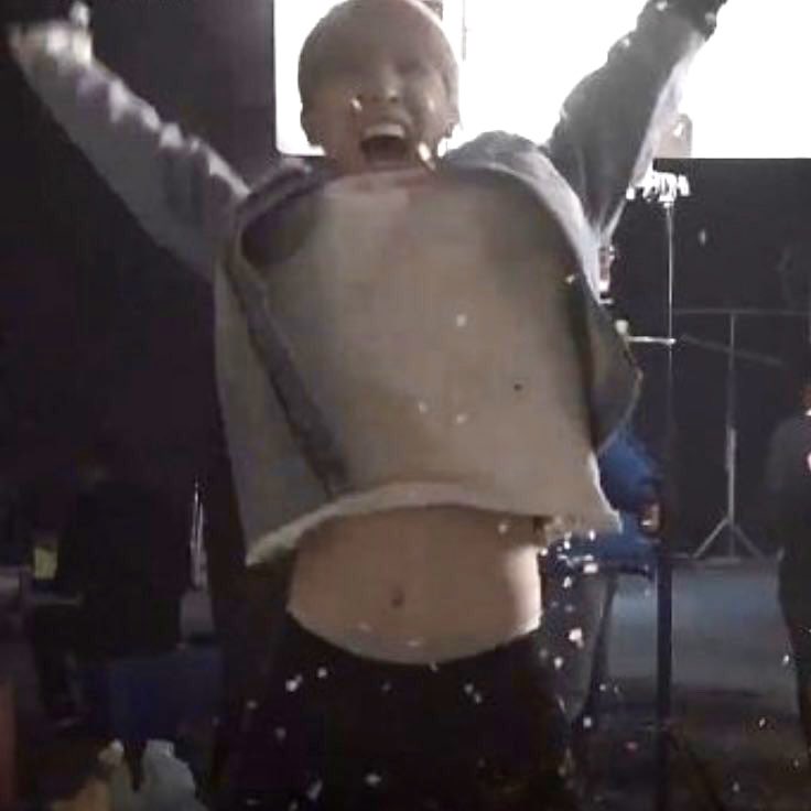 A happier he is the more tummy we see