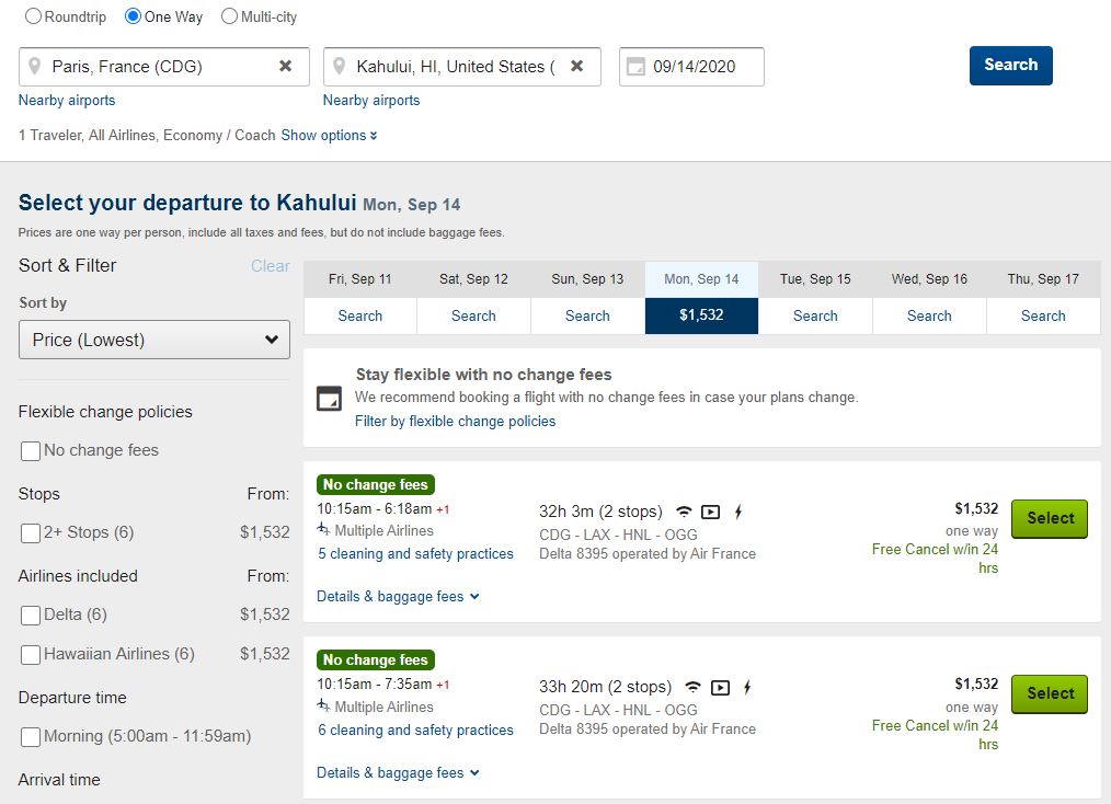 Cont... so I did my own research. I looked up Sunday flights from Paris to Seoul then Monday flights from Paris to Hawaii and from Seoul to Hawaii because JM flew from Paris to Seoul on Sunday and left for Hawaii on Monday. The shortest flight from Paris to Hawaii is 32 hours. +
