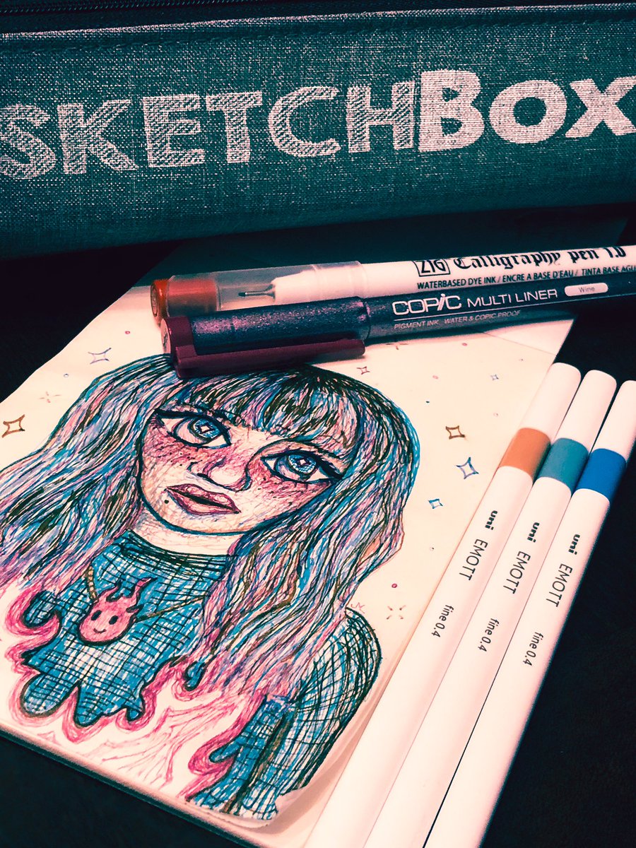 ins0mniatic's tweet image. first #sketchbox drawing of the month ✨