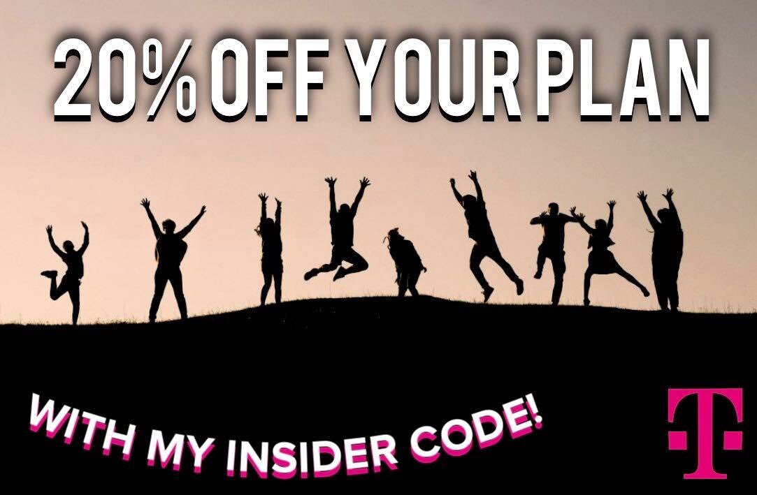 INSIDER CODES EXTENDED! Switch to #TMobile now to
get a special insider hook up from yours truly for an
amazing 20% discount off of your entire rate plan!! And It’s
for life!! DM me for details or come in to (82nd &amp; Roosy) to
start saving today!!
#NERocks <a href="/PeterBueno13/">Peter Bueno</a> <a href="/Rwahba08/">Rania Wahba</a>