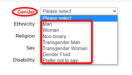 Hi  @VirginActiveUK  @EHRC  @EHRCChair  @trussliz  @GEOgovuk In what appears to be the equality monitoring section of your job application form you ask for the 'gender' and the 'sex' of the applicant.1/12