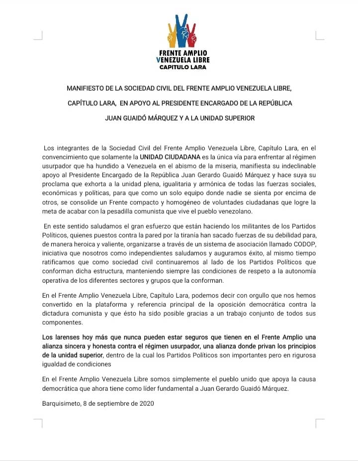 Frente Amplio Lara tweet media