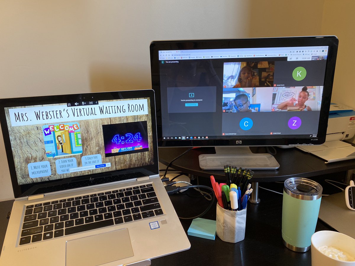 mrswebster23's tweet photo. Day 1 of virtual learning was a success! Loved getting to meet my new kiddos this year! It’s going to be strange but we’ll get through it together 😊 #WeareVincentFarm @VincentFarmBCPS https://t.co/Nqc19EFfHl