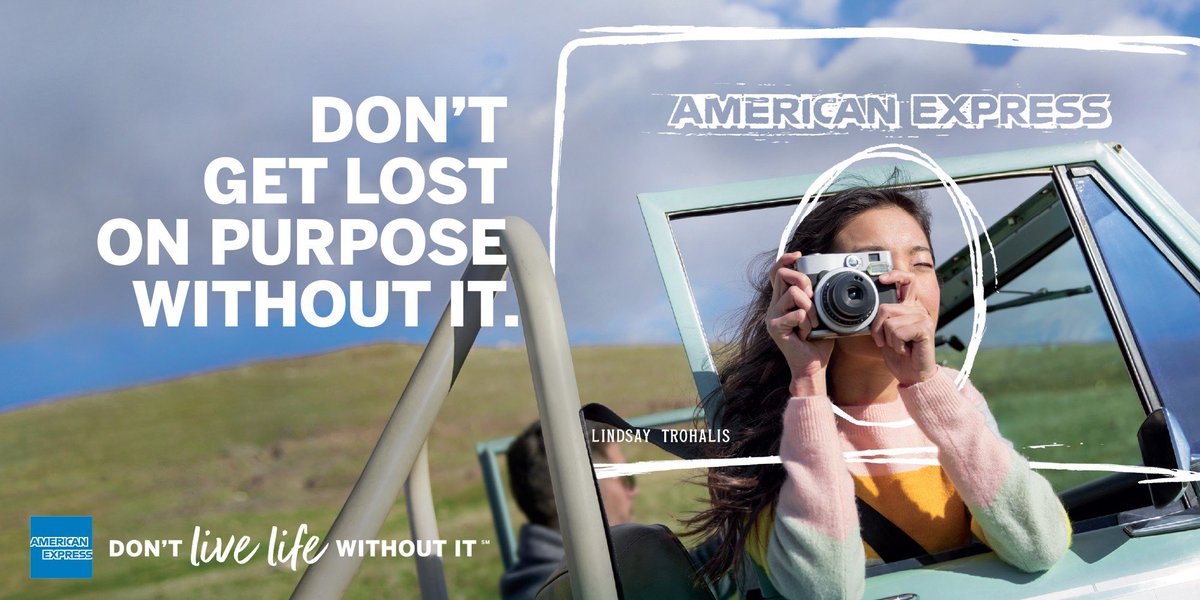 Example #3: American ExpressAmex is a massive card issuer. But it also makes billions operating one of the world’s largest travel networks.See how its ads evoke an adventurous ethos?They're not selling you credit cards. They're selling you the identity of a world traveller.