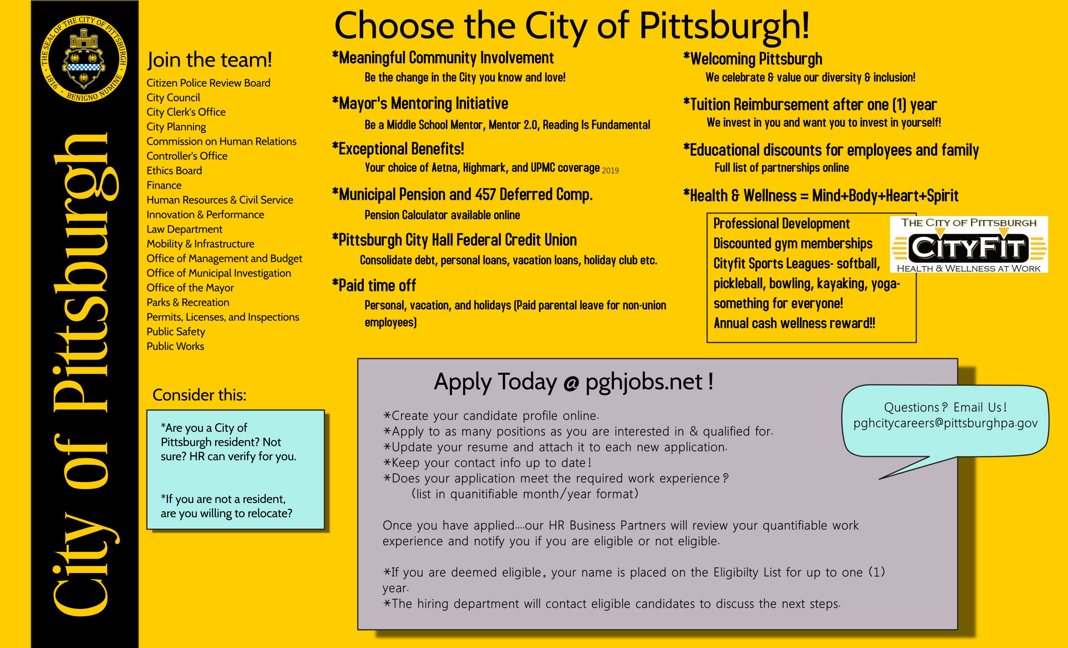 City of PGH Careers on X: &ldquo;Need money? Get your applications in 