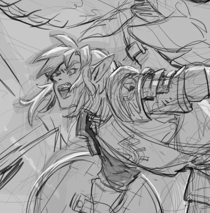 Got pretty hype after watching that trailer. ?

新トレーラーを見て、ファンアートを描き始めました!
#BOTW #HyruleWarriorsAgeofCalamity #WIP 