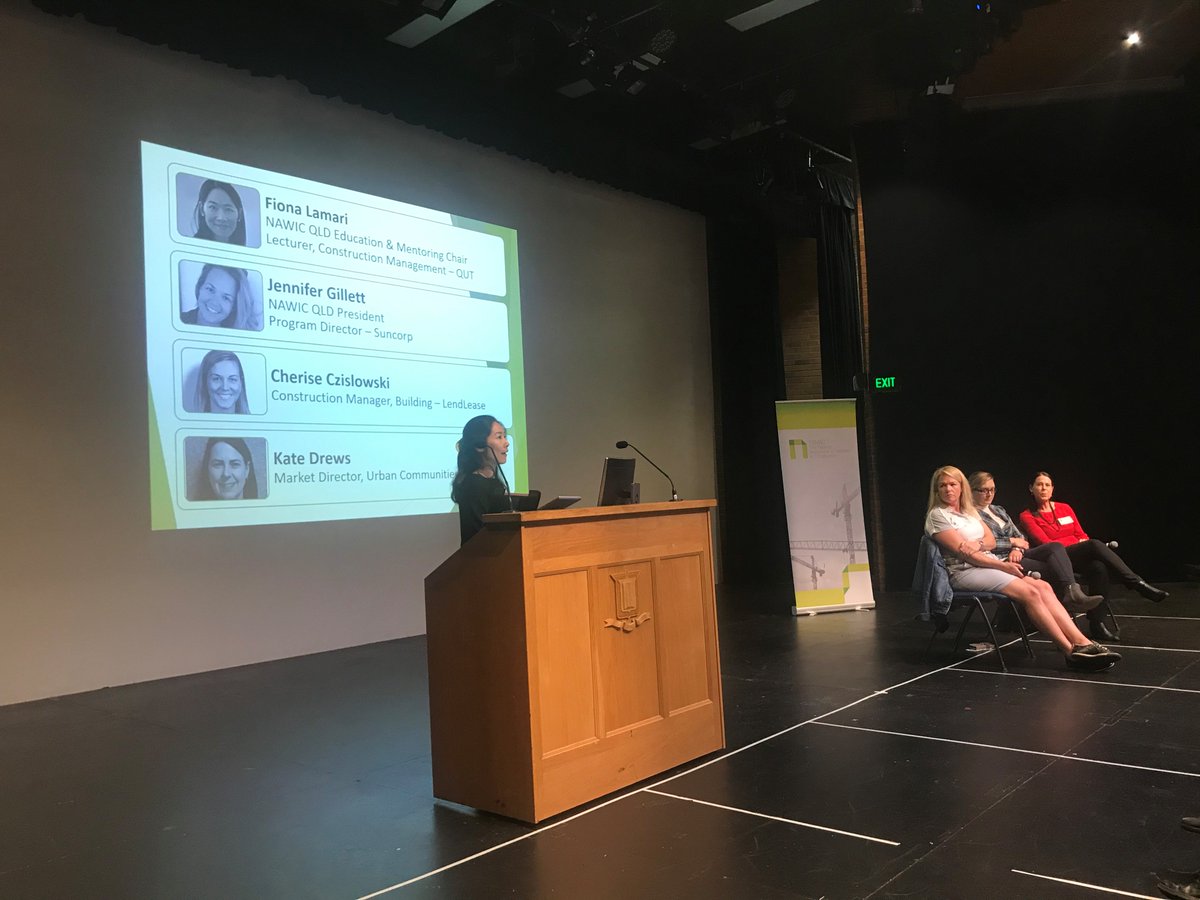 NAWIC_Qld's tweet photo. NAWIC QLD meet with the Year 9 and teachers from Brisbane Girls Grammar School and spoke to a cohort of 245 about study pathway and careers in construction.  "Construction is one of those industries that effort does pay-off." https://t.co/sArGW3RBDV