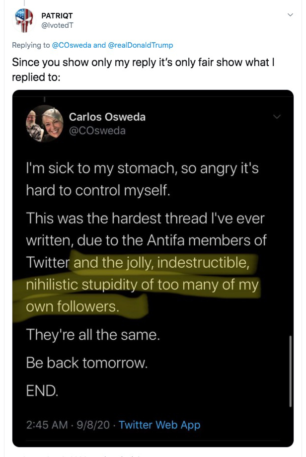 Interesting that AGAIN, the Qatriot thought I was talking about him.