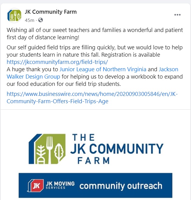 Thank you <a href="/JKCommunityFarm/">JK Community Farm</a>! We are proud to be involved in this initiative. #CommunityPartner #CommunityGrantee #JLNV