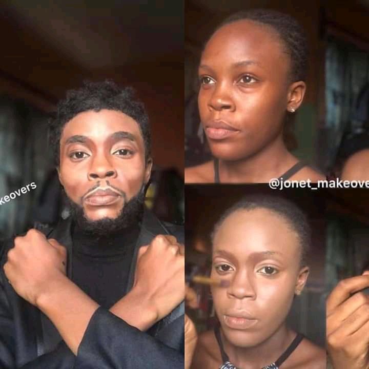 10. In respect of Chadwick Boseman. Makeup by  @janejonet