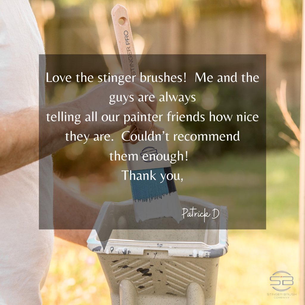stingerbrush's tweet photo. #CustomerFeedback 🥰

If you have #feedback for us please reach out. We love to hear from you guys! 
#painter #paintbrush #review #backtowork https://t.co/BOEHKFnY2S
