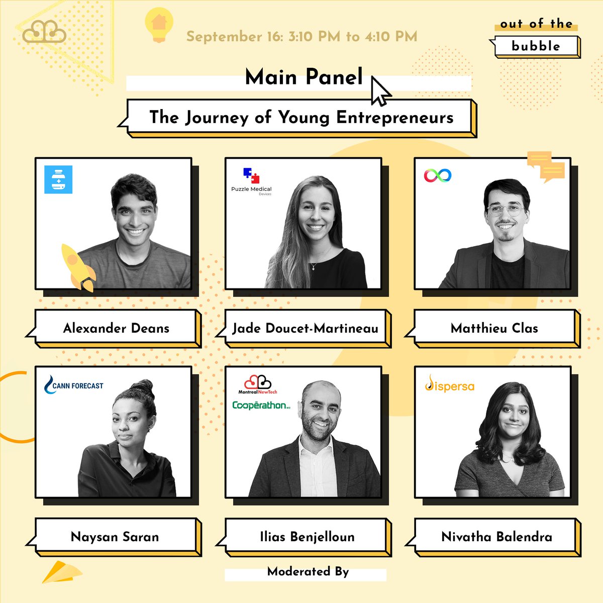 elantechco's tweet photo. This Journey of Young Entrepreneurs speaker panel will discuss their experiences as young #entrepreneurs, the challenges they overcame, and the goals they had set to reach their success. Register for free here: https://t.co/Y13yYow0i9 https://t.co/rDIgvTKUGk