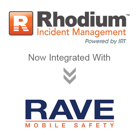 PRESS RELEASE: RHODIUM ENHANCES EMERGENCY RESPONSE CAPABILITIES WITH INTEGRATION OF RAVE PANIC BUTTON™ APP #communication #ICS #PublicSafety #schoolsafety irtsoftware.com/news/2020/09/0…