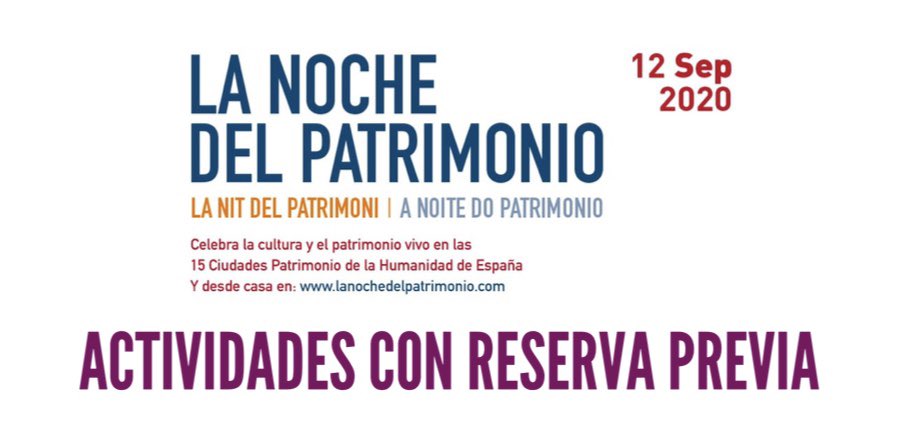 #LaNocheDelPatrimonio trae #PatrimonioAbierto con visitas nocturnas al <a href="/MuseoSefardi/">Museo Sefardí</a> y museo de Santa Cruz. Además, la <a href="/SICP_de_Toledo/">Catedral de Toledo</a> y el Monasterio de San Juan de los Reyes abrirán sus puertas.
Reserva previa en 925 25 59 46 o presencialmente en Oficina de Turismo de 9 a 15h.