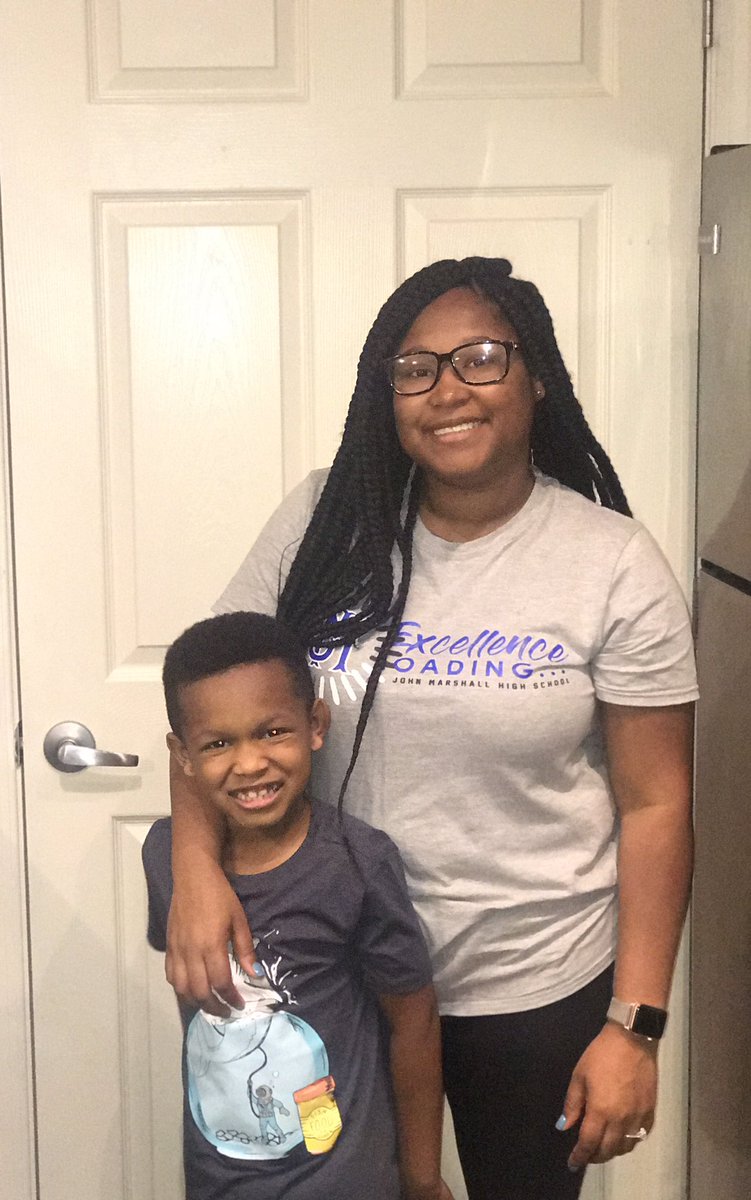 We didn’t get a picture together last year for his first day of Kindergarten, but we were able to take one today for first grade! This was definitely a highlight of my day.