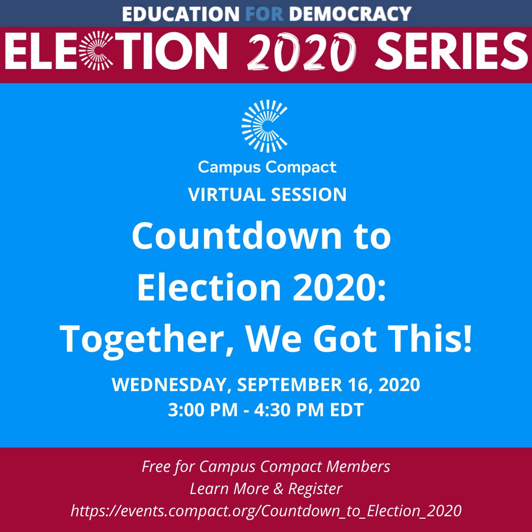 Countdown to Election 2020: Together, We Got This! - mailchi.mp/32a327e48bb7/c…