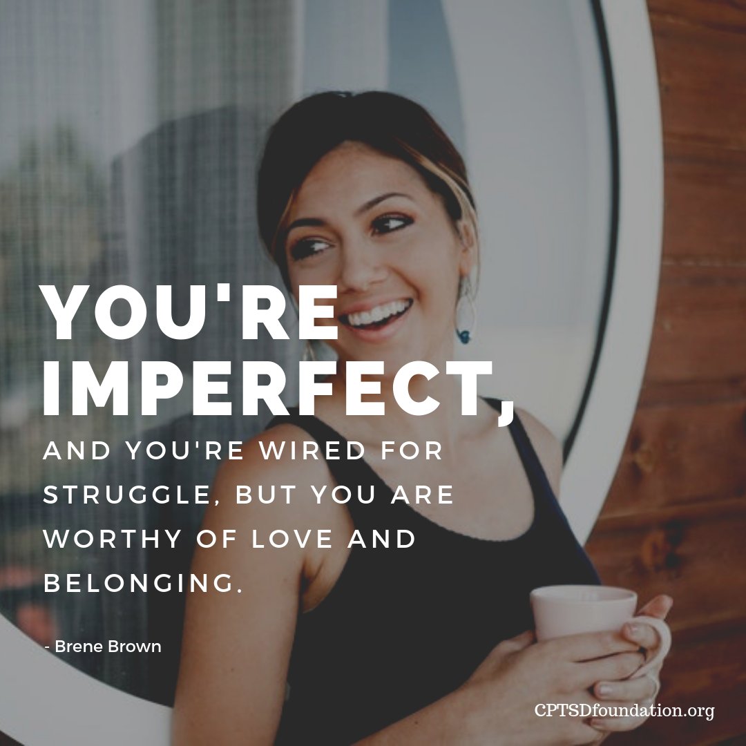You're imperfect, and you're wired for struggle, but you are worthy of love and belonging - #SelfCare #CPTSDRecovery #ChildhoodTrauma #ACEs #HealingJourney #emdr #holistic #mindfulnes #Selflove #innerchildwork #BecauseWeAreWorthIt