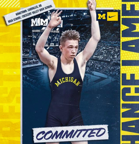 MatScouts1's tweet photo. 2018 Cadet World 5th placer 
@ChanceLamer
 to Michigan. Crescent Valley OR putting a ton a guys on DI rosters. 125/133. #68 on my Massive Manifest https://t.co/yVYXlHQ2KU https://t.co/PnJEgtaRAp