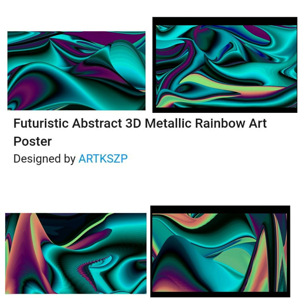 KrisiArtKSZP's tweet photo. Futuristic Abstract 3D Metallic Rainbow #Art #Posters and more
#New by #KrisiArtKSZP
On #zazzle
#3Dart #Metallicdesign #Rainbow #rainbowart #newartwork #digitalart
#homedecor #walldecor
#offer #Offeroftheday #code #couponcode #coupons #promocode
https://t.co/QQt28WUCoD https://t.co/Fz2D31atuF