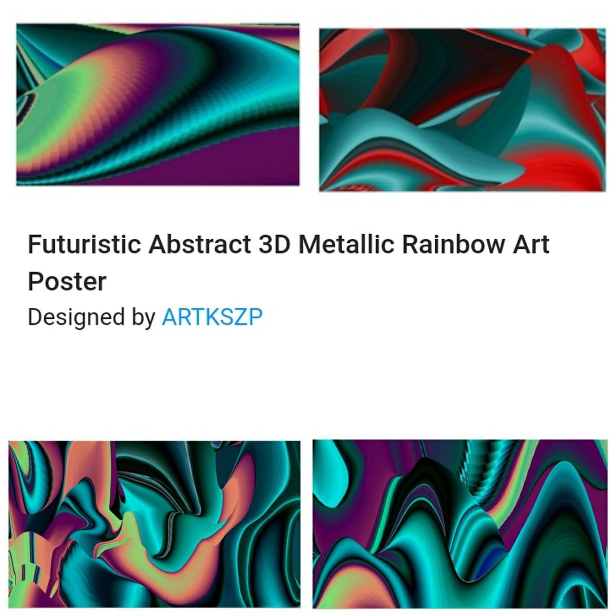 KrisiArtKSZP's tweet photo. Futuristic Abstract 3D Metallic Rainbow #Art #Posters and more
#New by #KrisiArtKSZP
On #zazzle
#3Dart #Metallicdesign #Rainbow #rainbowart #newartwork #digitalart
#homedecor #walldecor
#offer #Offeroftheday #code #couponcode #coupons #promocode
https://t.co/QQt28WUCoD https://t.co/Fz2D31atuF