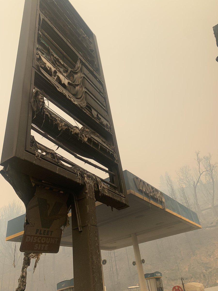 Valero Gas station near Cresman’s destroyed  #creekfire